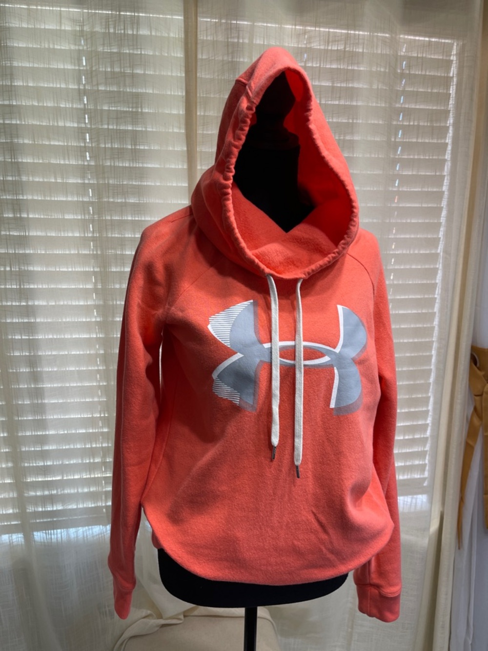 Under Armour Coral Hooded Fleece Pullover with White Logo(New)